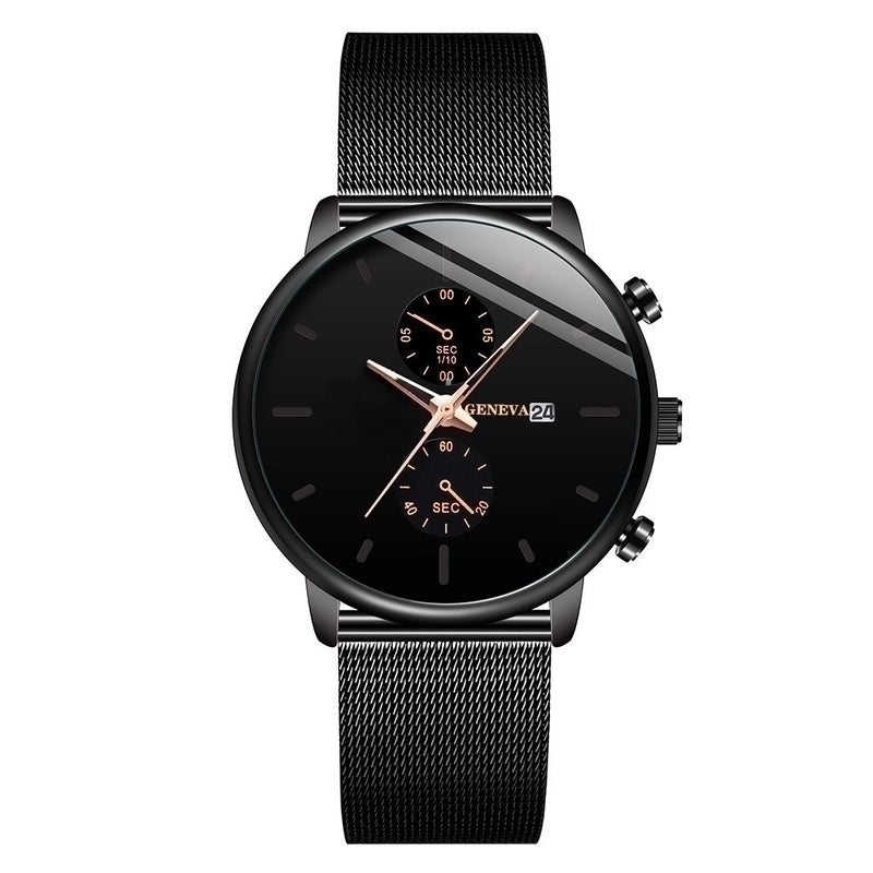Business Geometric Buckle Quartz Men’s Watches