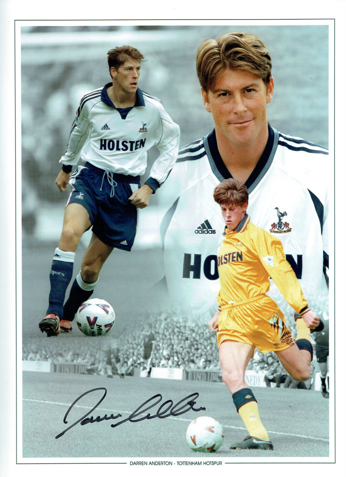 Darren ANDERTON Signed Autograph 16x12 Spurs Tottenham Montage 2 Photo Poster painting AFTAL COA