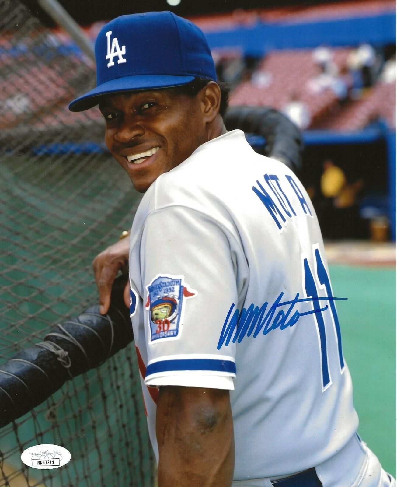 Manny Mota signed LA Los Angeles Dodgers 8x10 Photo Poster painting autographed JSA