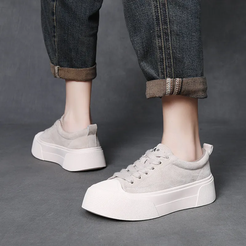 Yyvonne Retro Thick-Slate Shoes Women Autumn And Winter New Round Head Fashion Casual Single Shoes Women