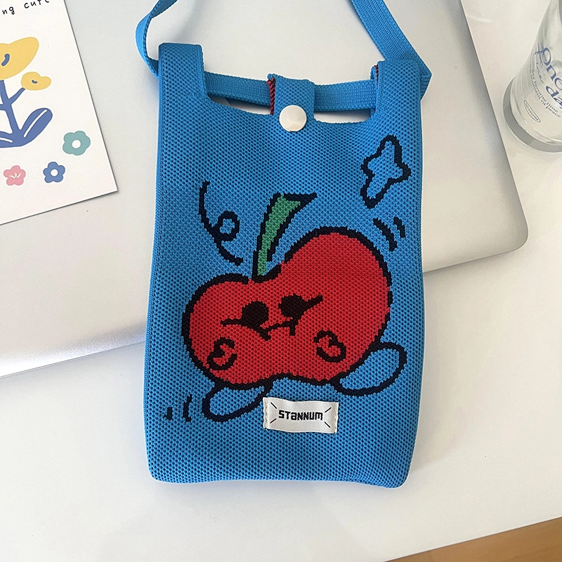 Women’s Polyester Printing Animal Color Block Cute Square Buckle Shoulder Bag Phone Wallets