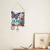 (US Local)Butterfly DIY Diamond Painting Art Hooks No Hole Punching Wall Decor Kit