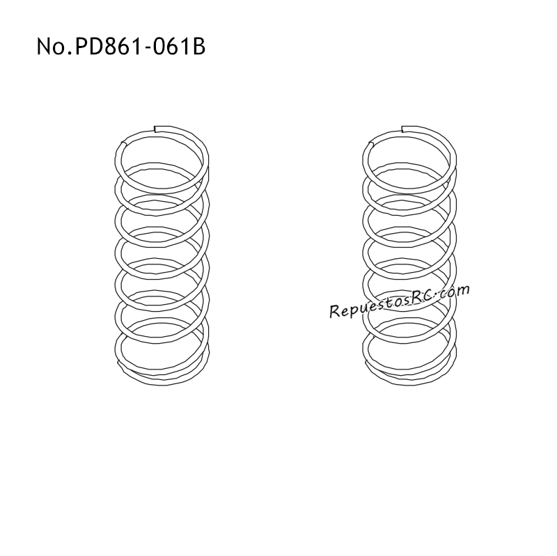 PD RACING TR10 Piezas para Juguetes RC Muelle del Amortiguador Trasero PD861-061B