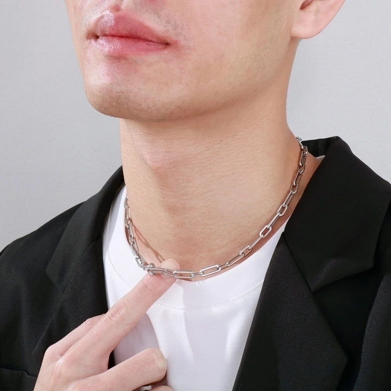 1 Piece Fashion Solid Color Titanium Steel Unisex Necklace