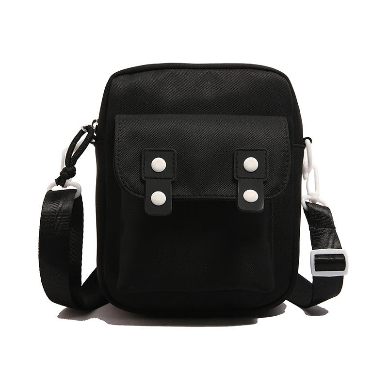 Women’s Nylon Solid Color Basic Square Zipper Crossbody Bag