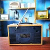 Retro Wooden Bluetooth Speaker, Rechargeable Portable Radio, 3 Band, AM, FM, SW with BT, USB, TF, AUX Extension Antenna, Bluetooth Speake