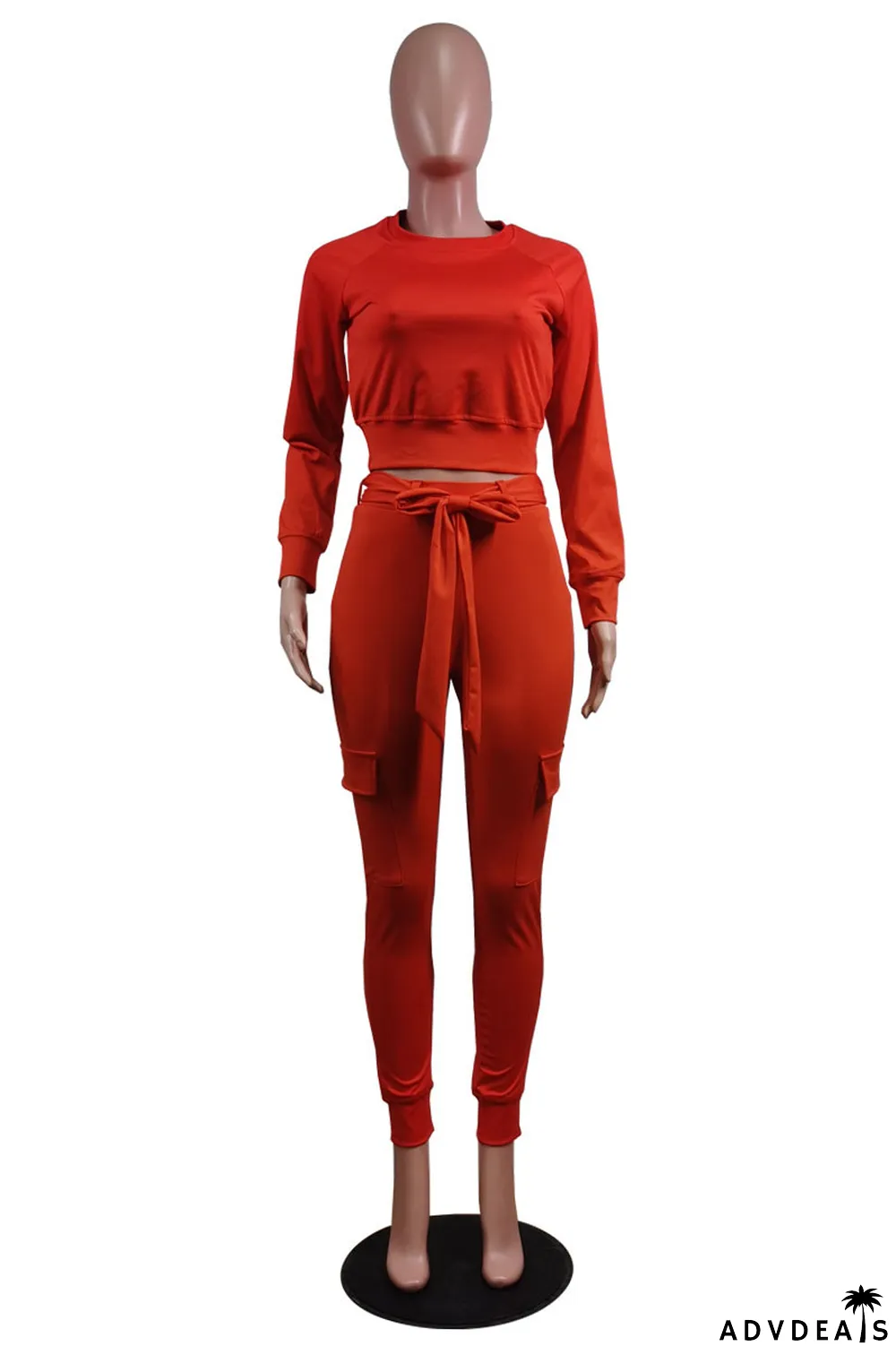 Blue Street Polyester Solid Split Joint O Neck Long Sleeve Regular Sleeve Short Two Pieces