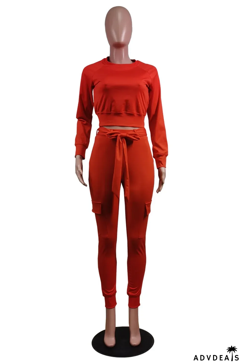 Blue Street Polyester Solid Split Joint O Neck Long Sleeve Regular Sleeve Short Two Pieces