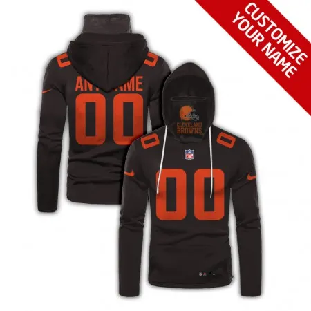 Men's Cleveland Browns 2020 Brown Customize Hoodie Mask 8CHM