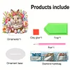 (US Only)2D Flat Print Easter Rabbit DIY Table Top Diamond Painting Ornament Kits