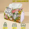 DIY Diamond Art Tissue Box Holder Plant PULeather Diamond Art Desktop Organizer Resin Rhinestone Storage Organizers Gem Art Home Office Decor Craft Gift for Women