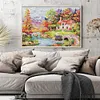 Autumn Cabin-14CT Stamped Cross Stitch 48*35cm/18.9*13.78in tapestrymarket