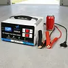 12V 24V Car Battery Charger LED Display Battery Maintainer Desulfator with Cable Clamps Overcharge Protection for Vehicle Motorcycle Boat Lead-acid Batteries