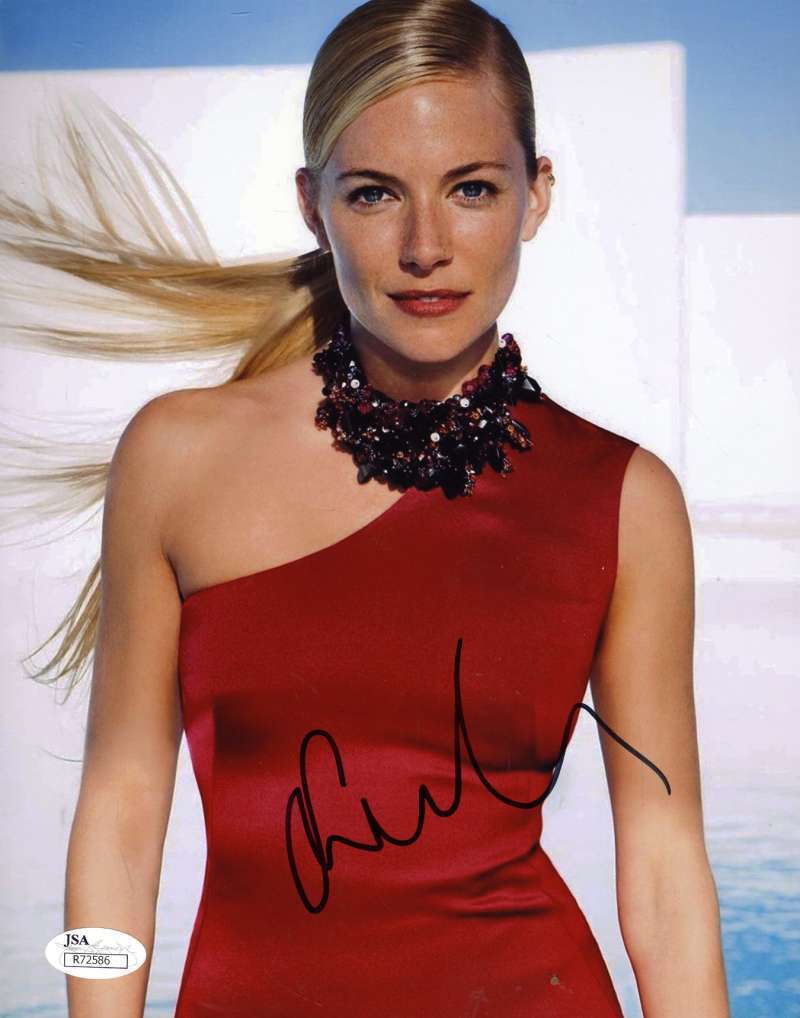 Sienna Miller Jsa Coa Hand Signed 8x10 Photo Poster painting Authenticated Autograph