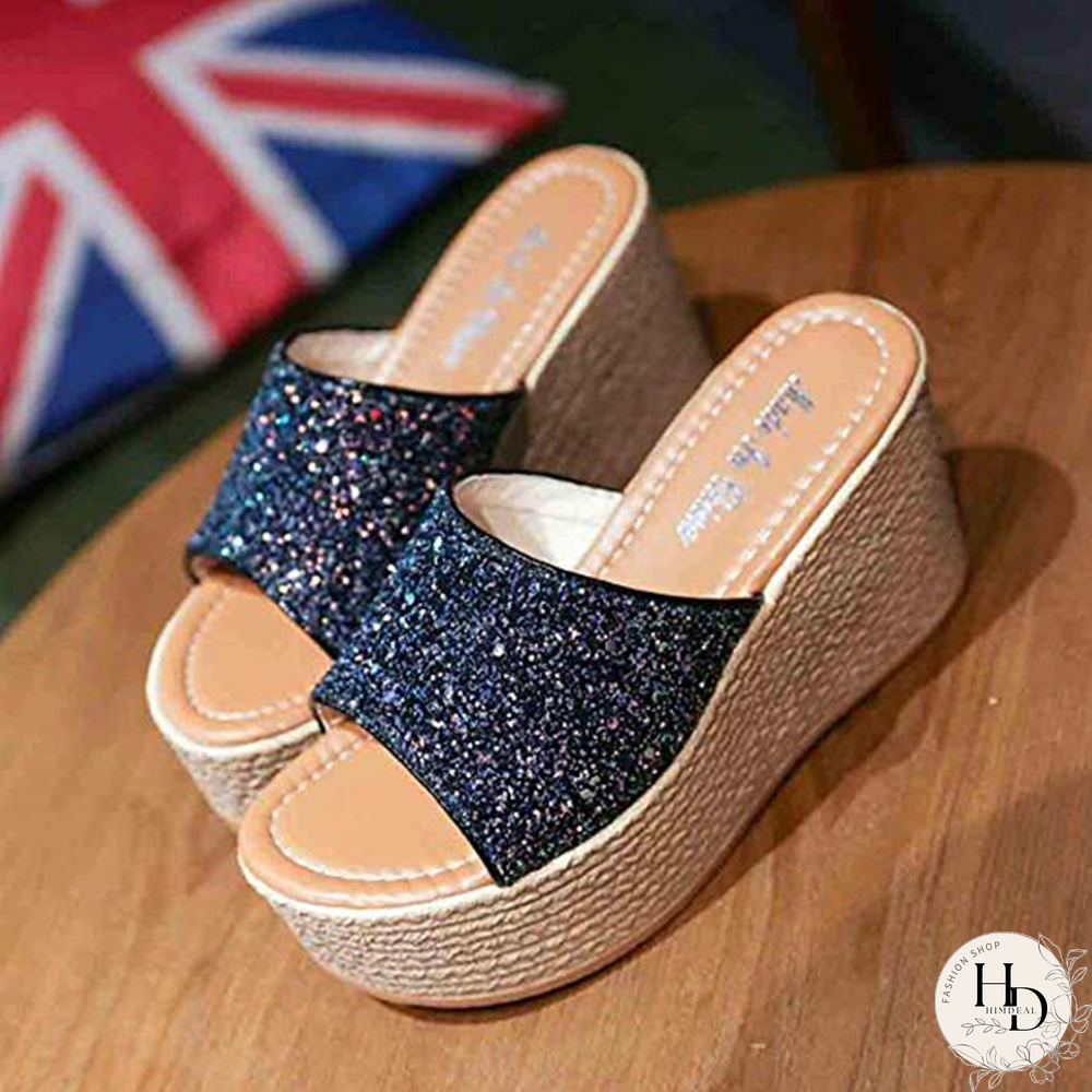 Women Wedge Sandals Slippers High Heels Clog Flip Flop Sandals