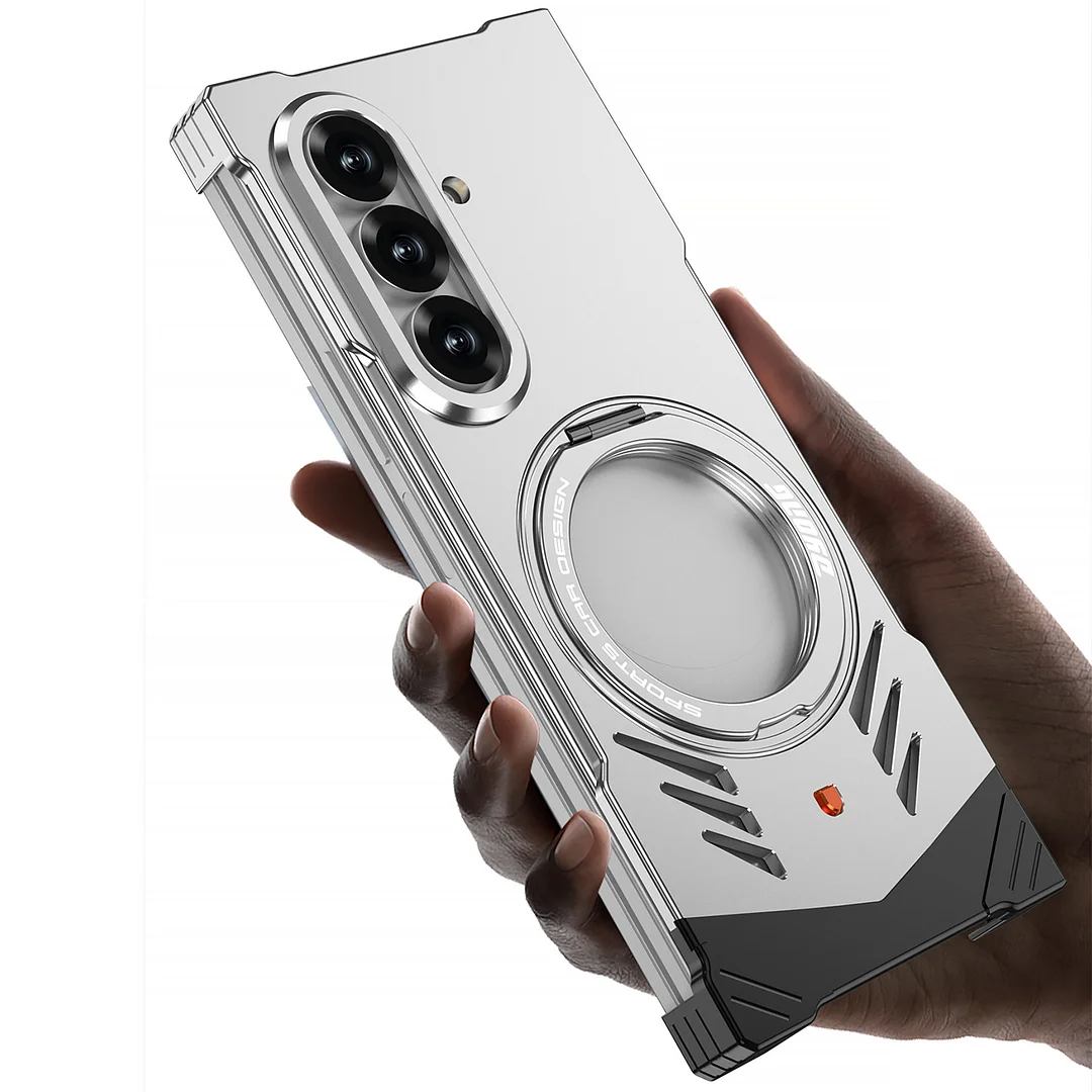 Samsung Zfold7 foldable metal phone case 360 ​​degree rotating bracket heat dissipation protective cover Fold7