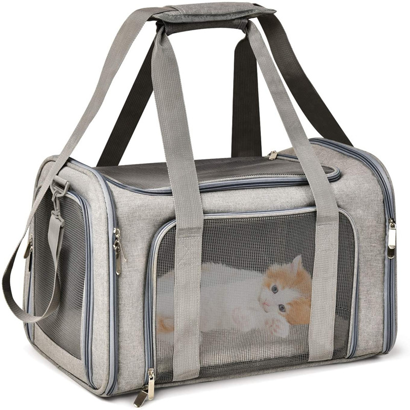 

Cat Dog Pet Bag Portable Snack Backpack, Grey, 501 Original