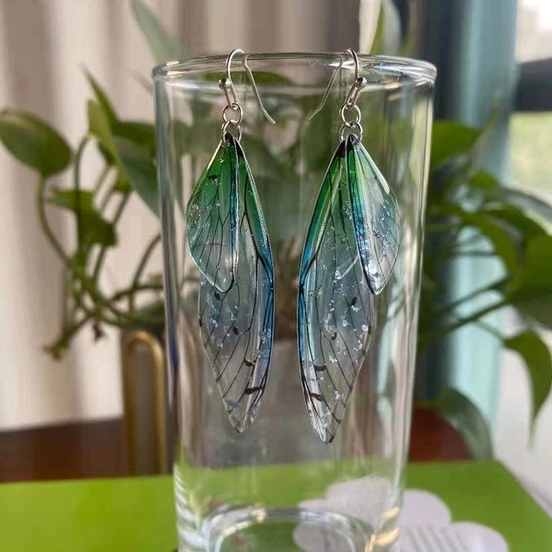 1 Pair Minimalist Wings Copper Epoxy Women’s Drop Earrings