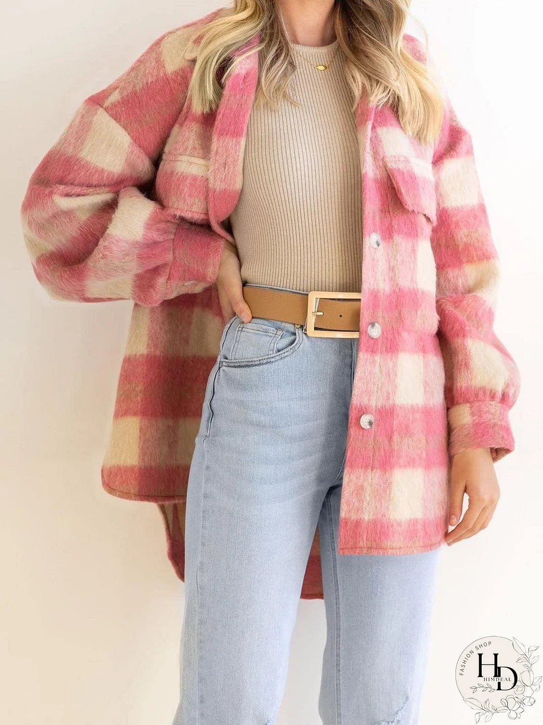 Stylish Plaid Shacket for Women