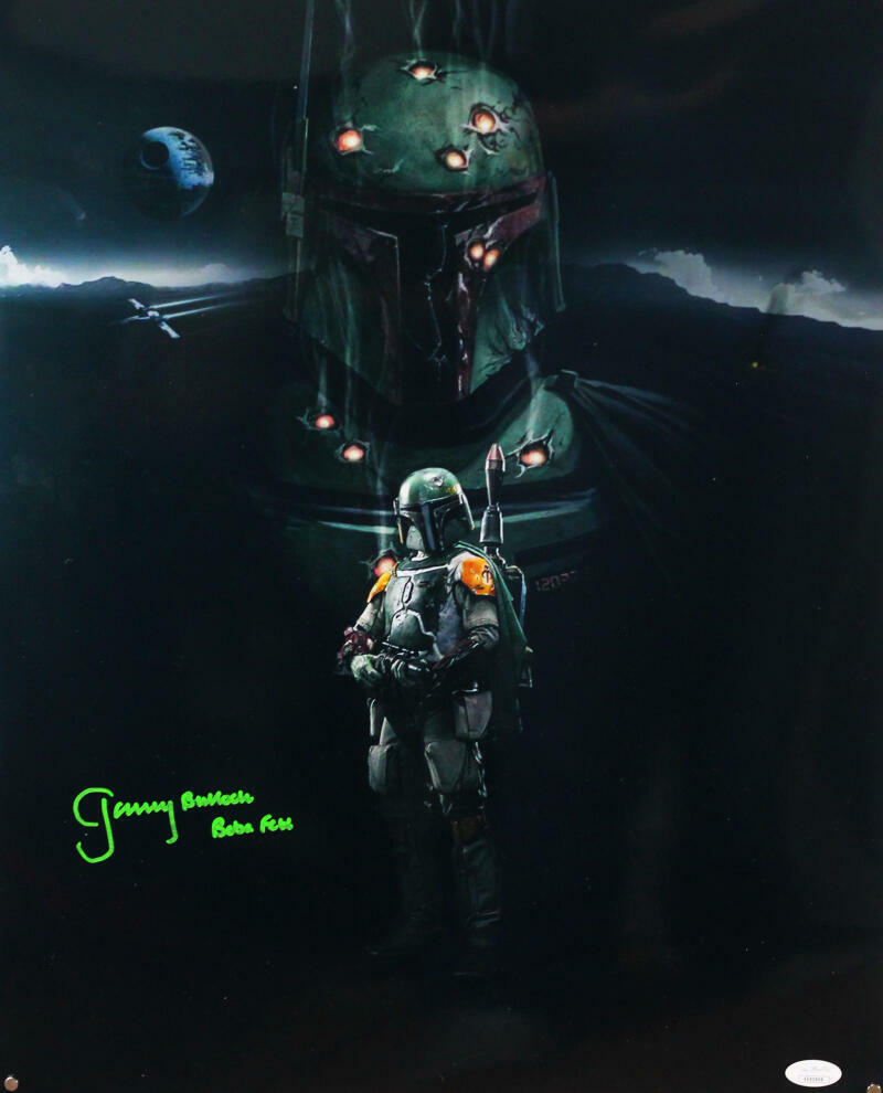 Jeremy Bulloch Signed Boba Fett 16x20 Black Double Image Photo Poster painting - JSA Auth *Green