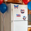 4pcs America 250th Anniversary DIY Diamond Art Magnets Kit Diamond Art Refrigerator Magnet Rhinestones Refrigerator Magnetic Sticker for Adult Beginners DIY Home Office Decor (03)