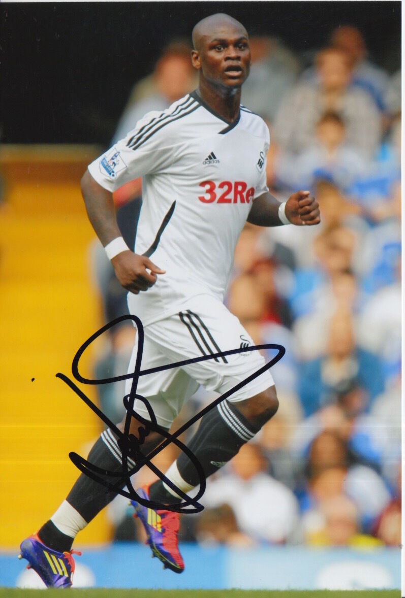 SWANSEA CITY HAND SIGNED LEROY LITA 6X4 Photo Poster painting 1.