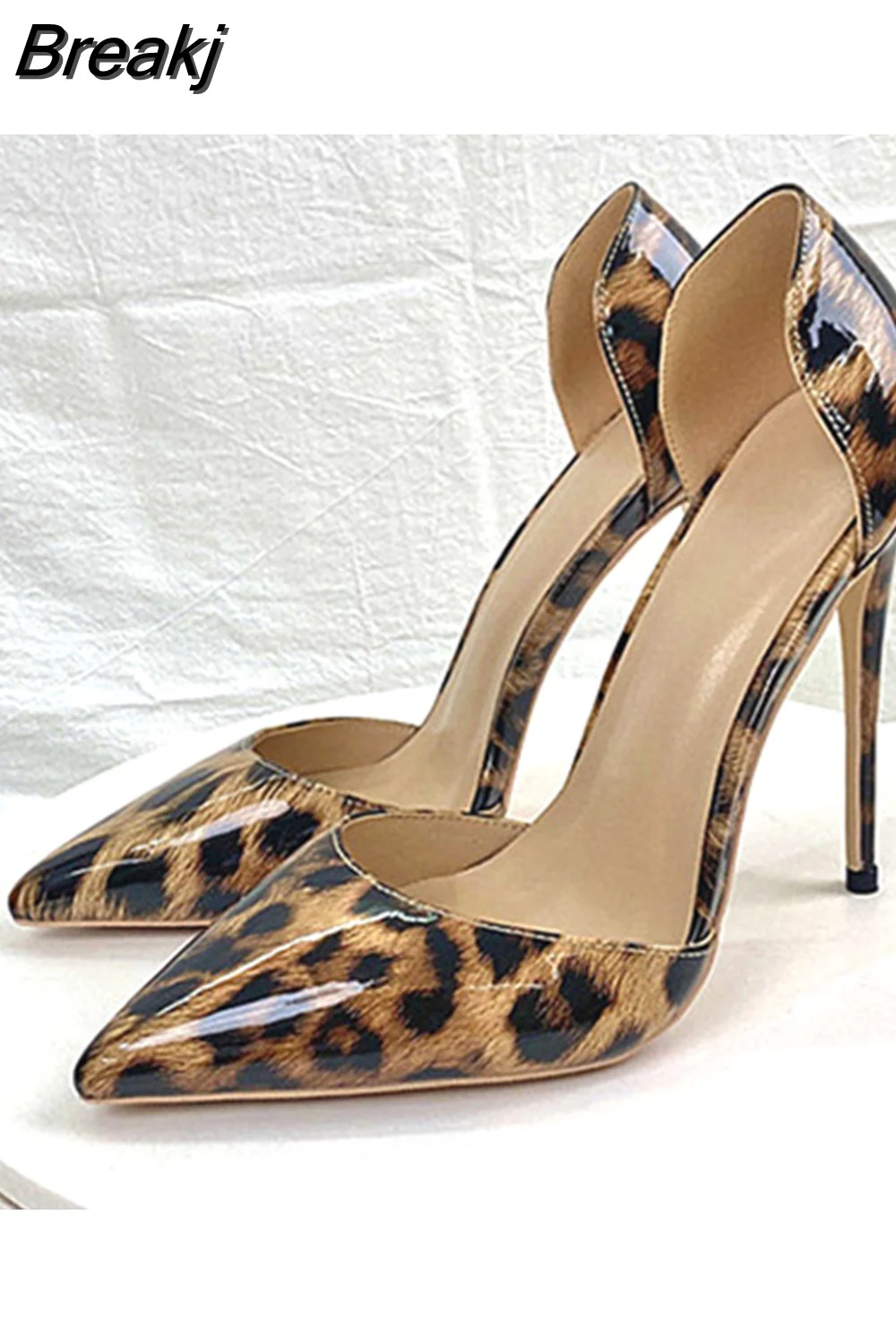 Breakj Print Sexy Women Pumps Shoes Women High Heels Pointed Toe Wedding Shoes 12cm Chaussure Femme QP023 ROVICIYA