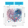 Notes coeur fleur-sp&eacute;cial forme diamant peinture-30*30cm