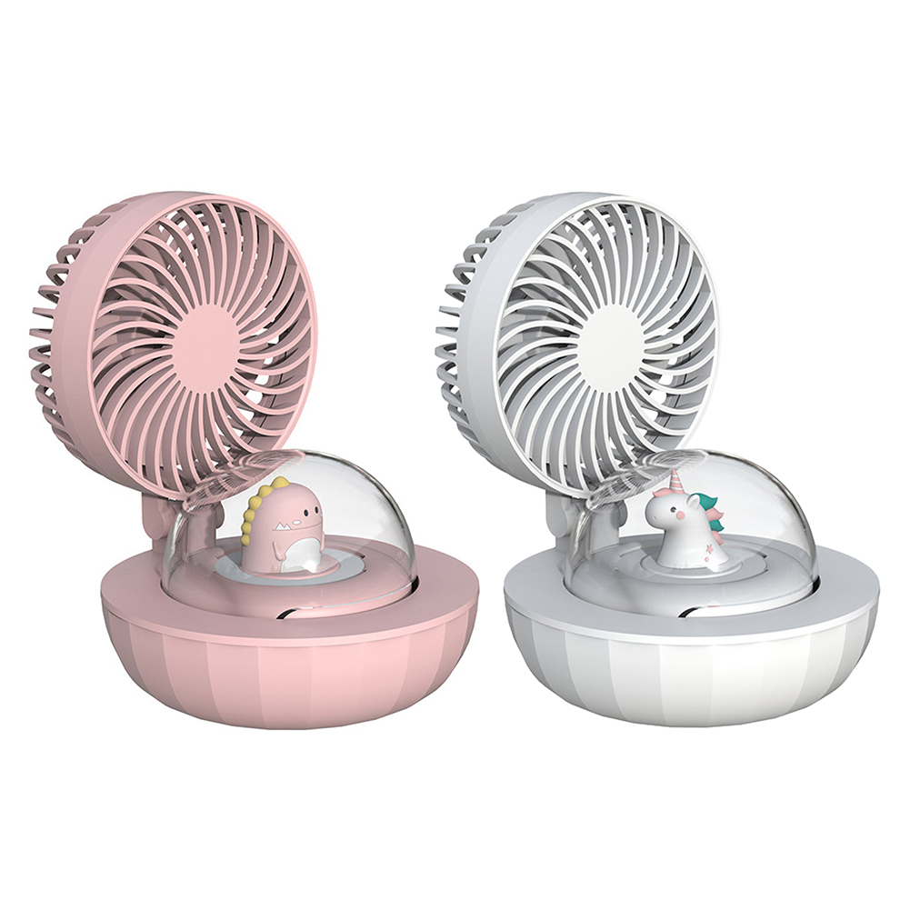 

Aromatherapy Fan with LED Night Lamp Mini Summer Foldable Desktop Table Fan, White, 501 Original