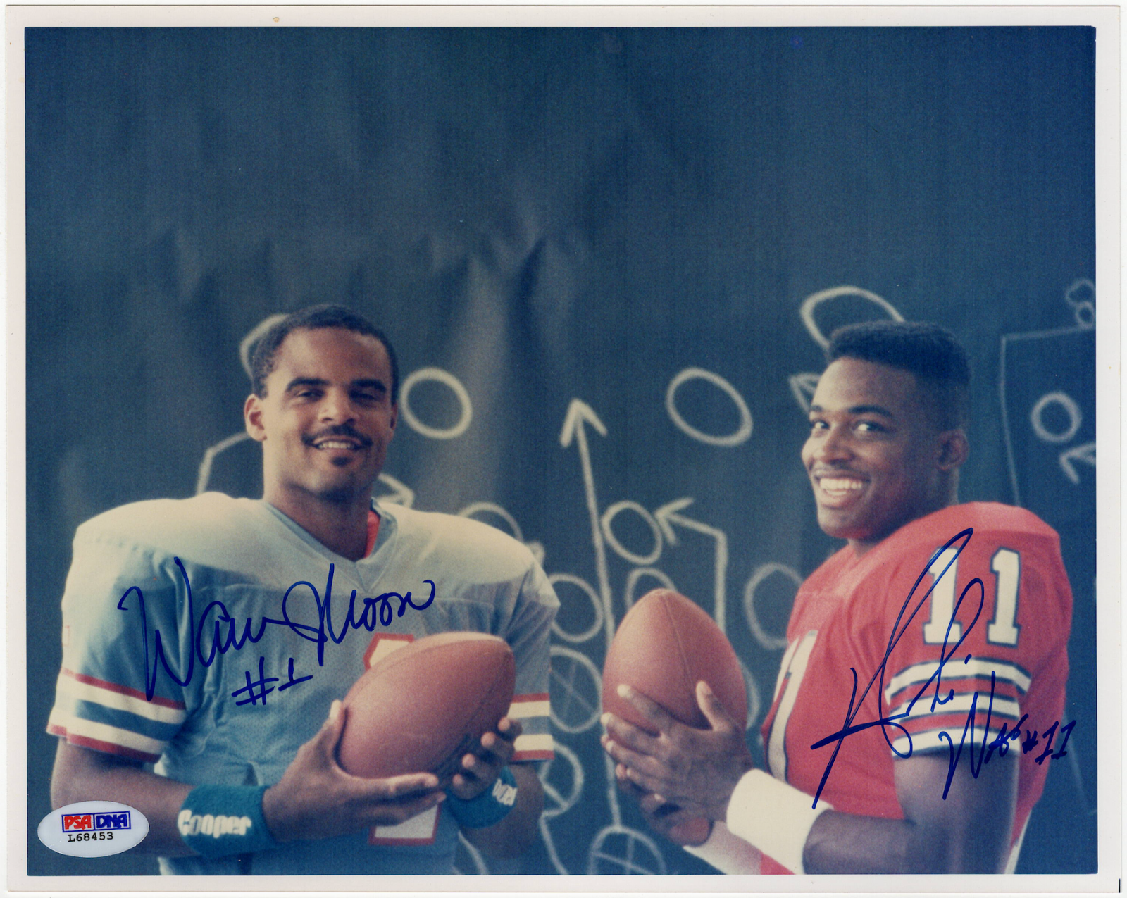 Warren Moon & Andre Ware signed autographed 8x10 Photo Poster painting! RARE! PSA COA! 1650