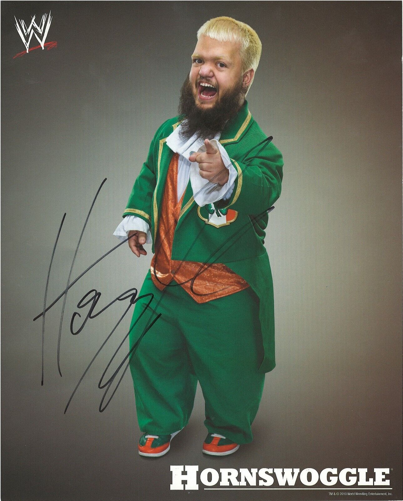 HORNSWOGGLE RARE WWE SIGNED Photo Poster painting