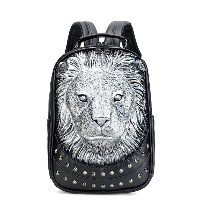 Lion - Faced Multifunctional Large - Capacity Backpack 