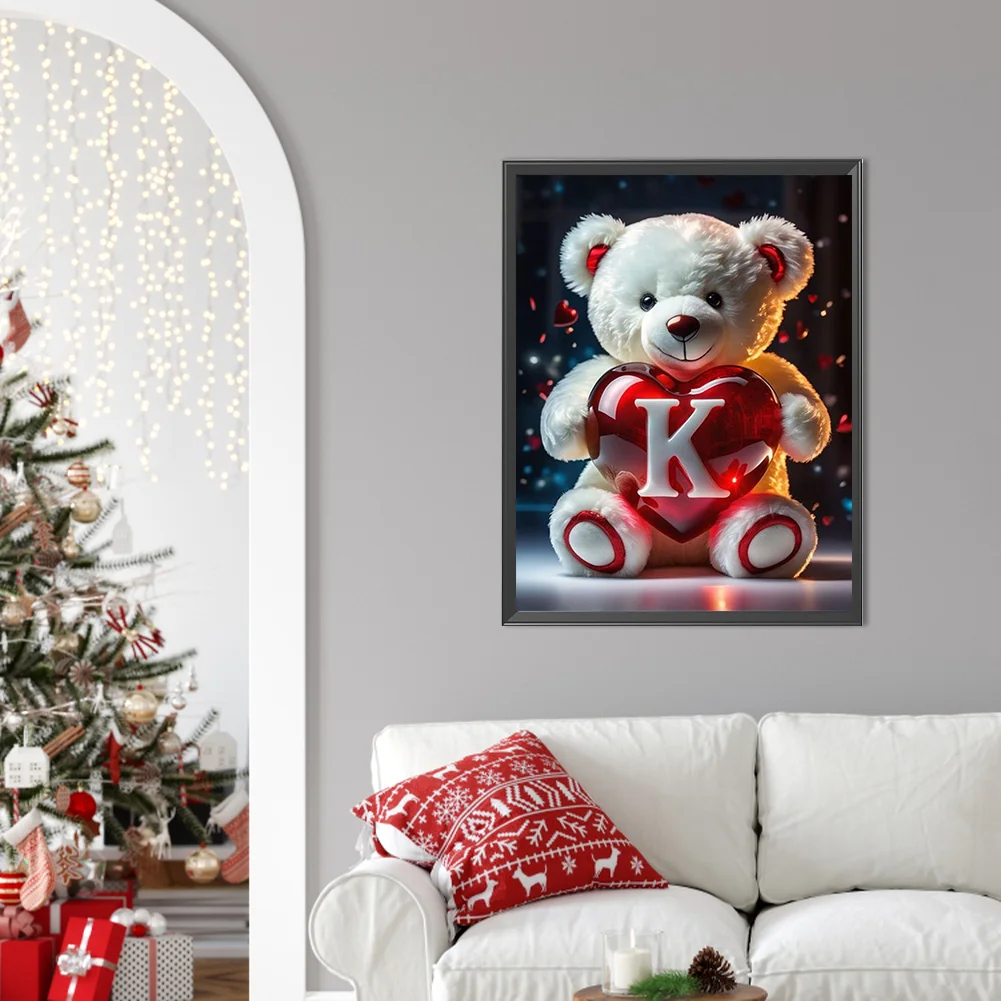 Diamond Painting - Full Square Drill - Bear Love K(Canvas|35*45cm)