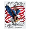 America 250th Anniversary 1776-2026 Car Window Decal Sticker for Vehicle and Truck