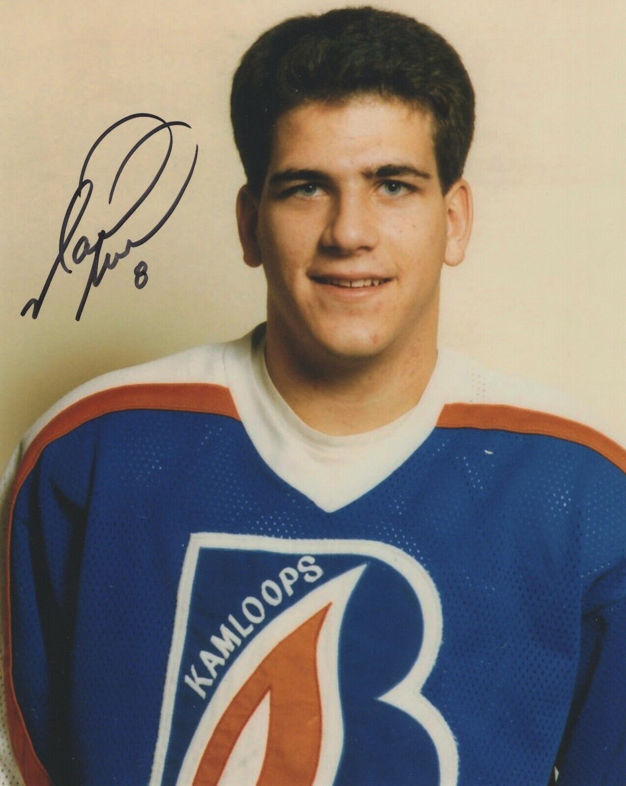 MARK RECCHI SIGNED AUTOGRAPH RARE KAMLOOPS BLAZERS 8X10 Photo Poster painting PROOF