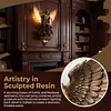 Archangel Michael Resin Wall Sconce Gothic LED Ambient Glow