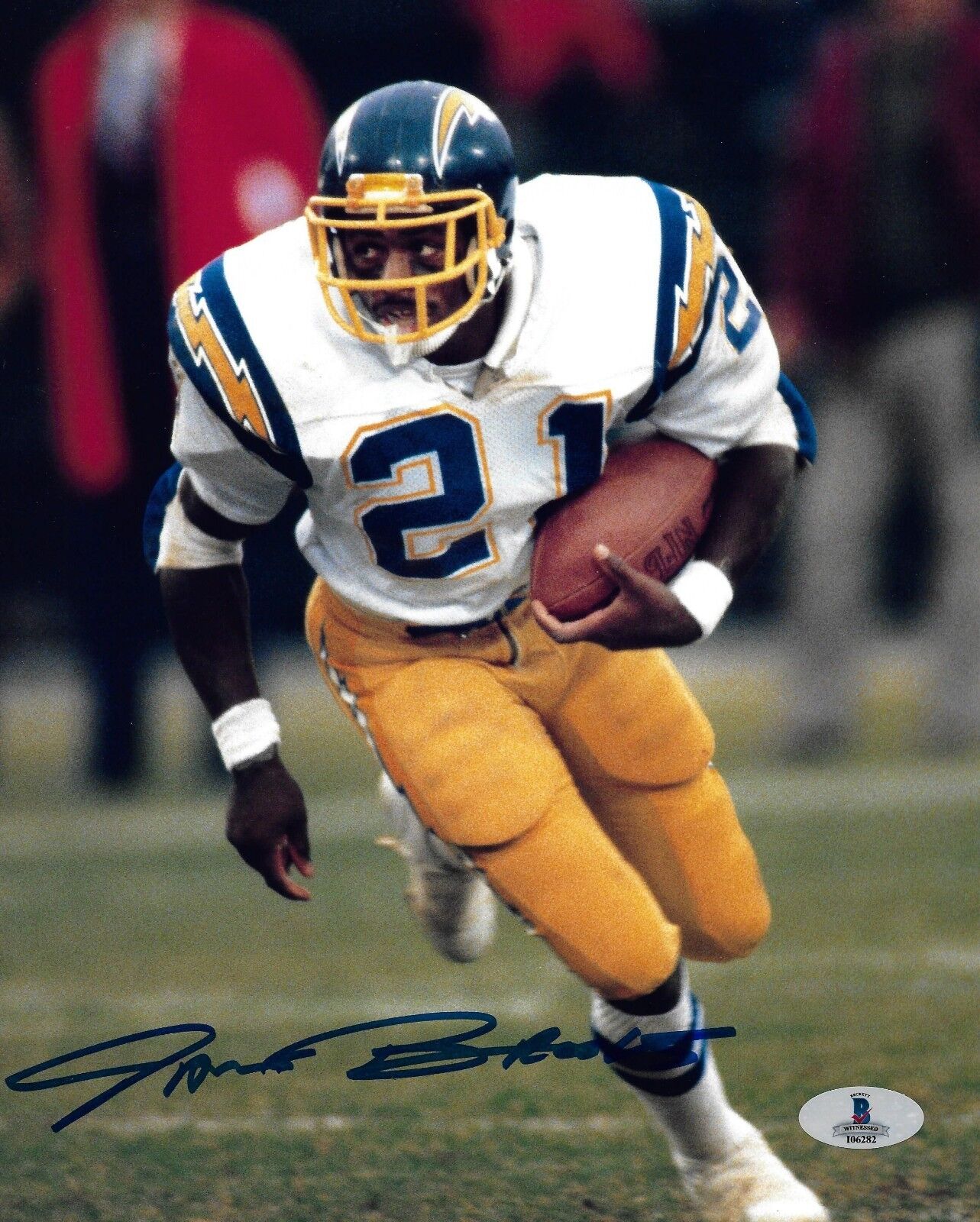 James Brooks Signed Chargers Football 8x10 Photo Poster painting BAS Beckett COA Picture Auto'd