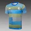 2025/2026 Real Madrid pre-match training Blue-Green Inkjet Shirt+Shorts 1:1 Thai Quality