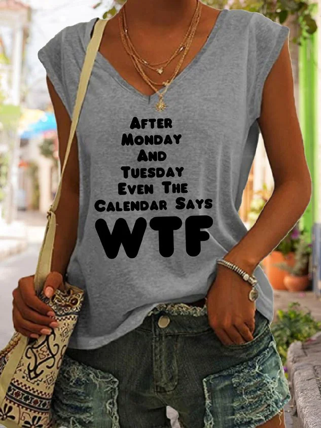 Even The Calendar Says WTF Funny Tank Top socialshop