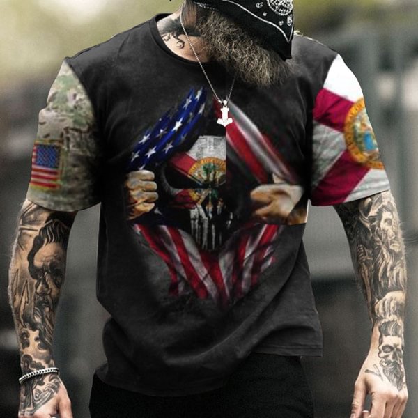 Mens Florida USA T-Shirt Logo