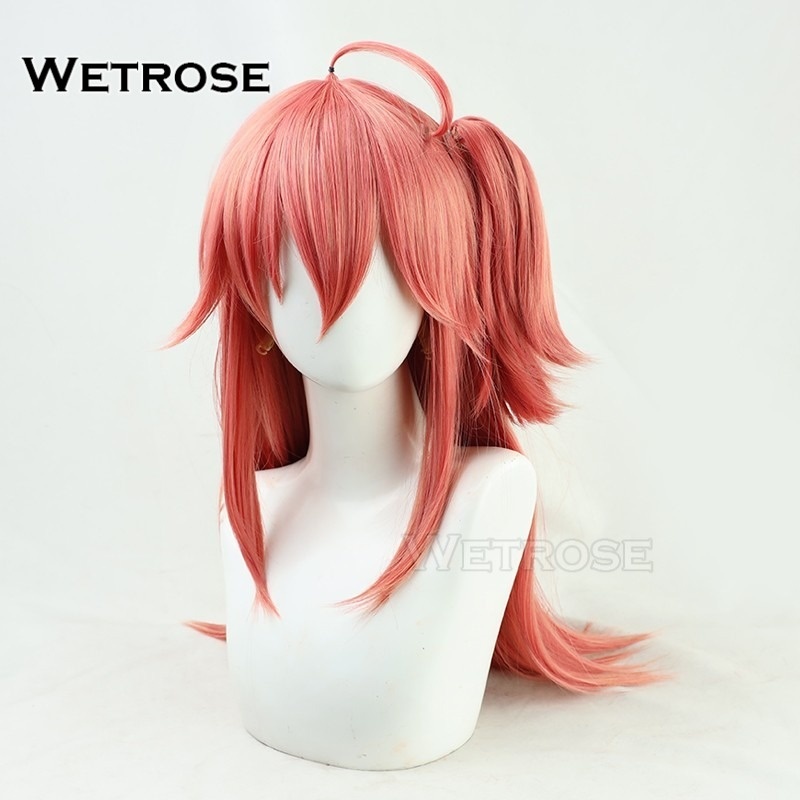 [Wetrose] In Stock Hololive Vtuber Sakura Miko Side Ponytail Pink Hair Cosplay Wig