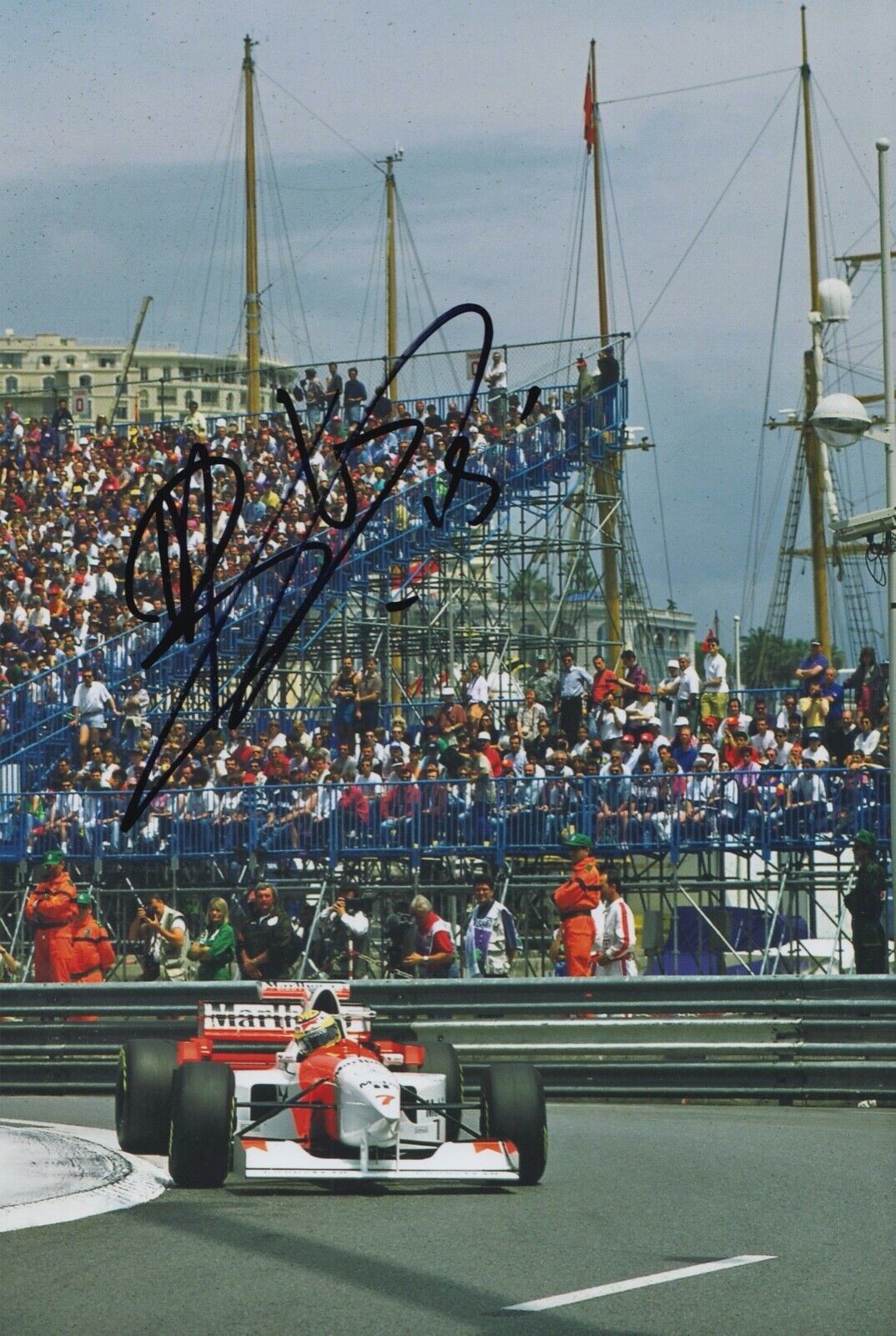 Mark Blundell Hand Signed 12x8 Photo Poster painting F1 Autograph Marlboro McLaren Mercedes 2