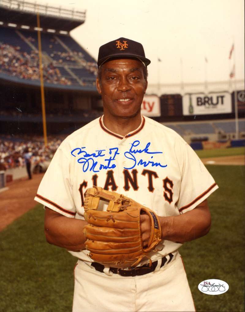 Monte Irvin Signed 8x10 Photo Poster painting Jsa Cert Sticker Authenticated Autograph