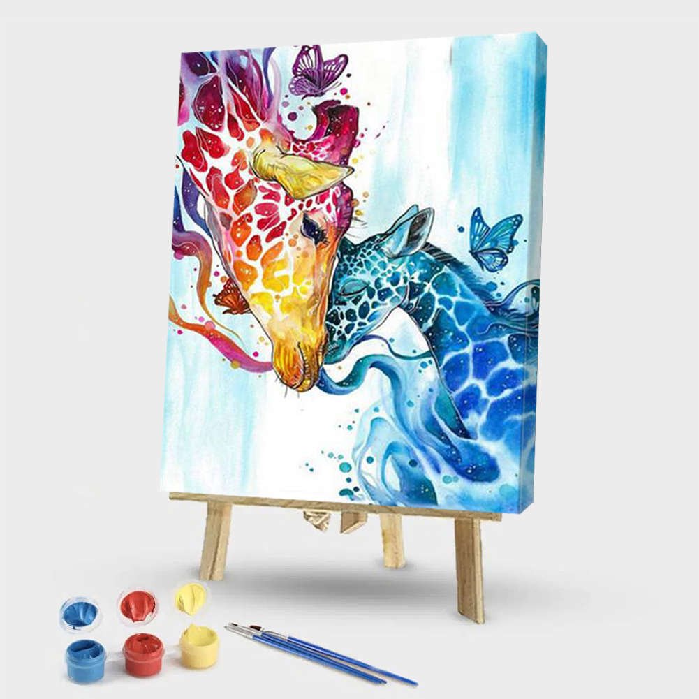

40*50CM - Paint By Numbers - Two Giraffe, 501 Original