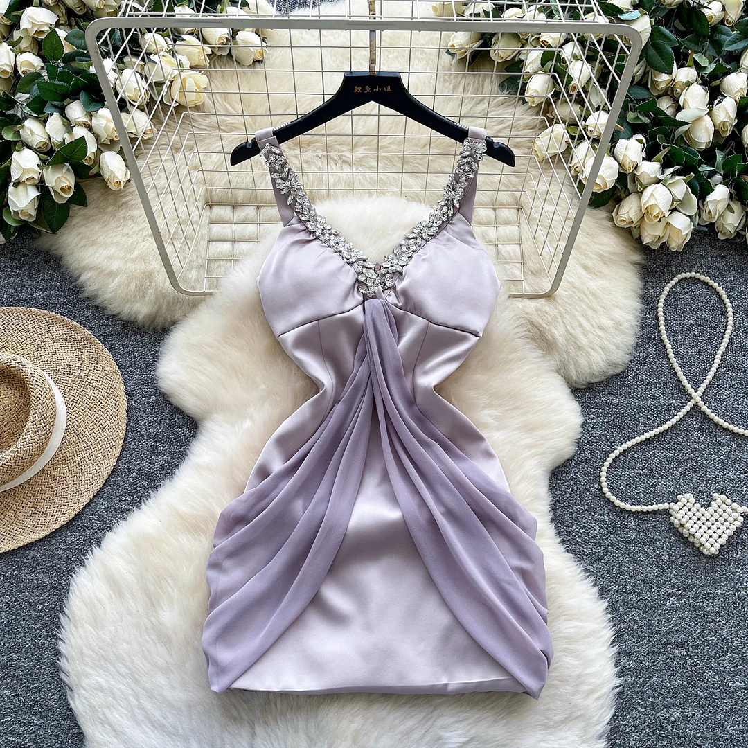 Nigikala Nigikala Holiday Suit Women's Design Bikini Hanging Neck Vest Tuxedo Skirt Knitted Two-Piece