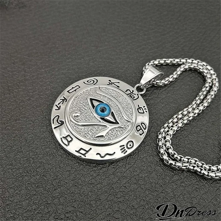 Men's Casual Vintage Egyptian Eye Of Horus Pendant Necklace