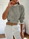 Casual And Simple Long Sleeves Sweater Tops
