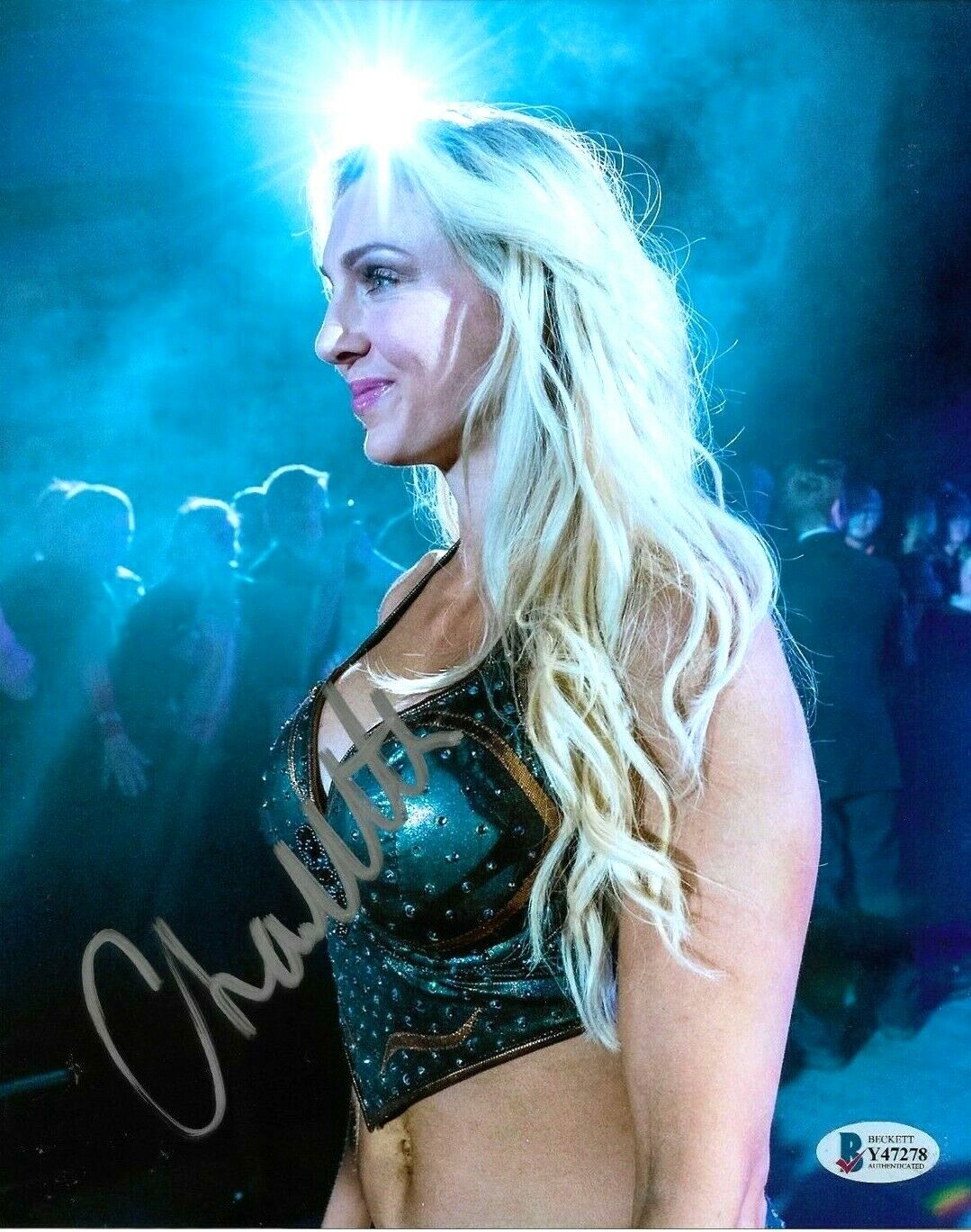 WWE CHARLOTTE FLAIR HAND SIGNED AUTOGRAPHED 8X10 Photo Poster painting WITH PROOF BECKETT COA 37