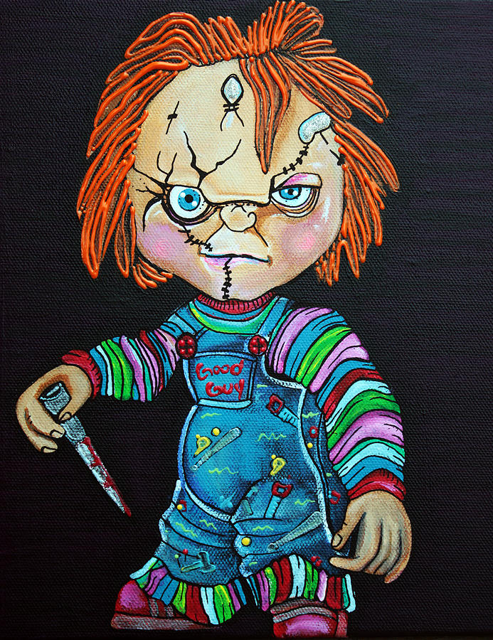 Halloween Good Guy Horror Doll 40*50CM(Canvas) Full Round Drill Diamond Painting gbfke