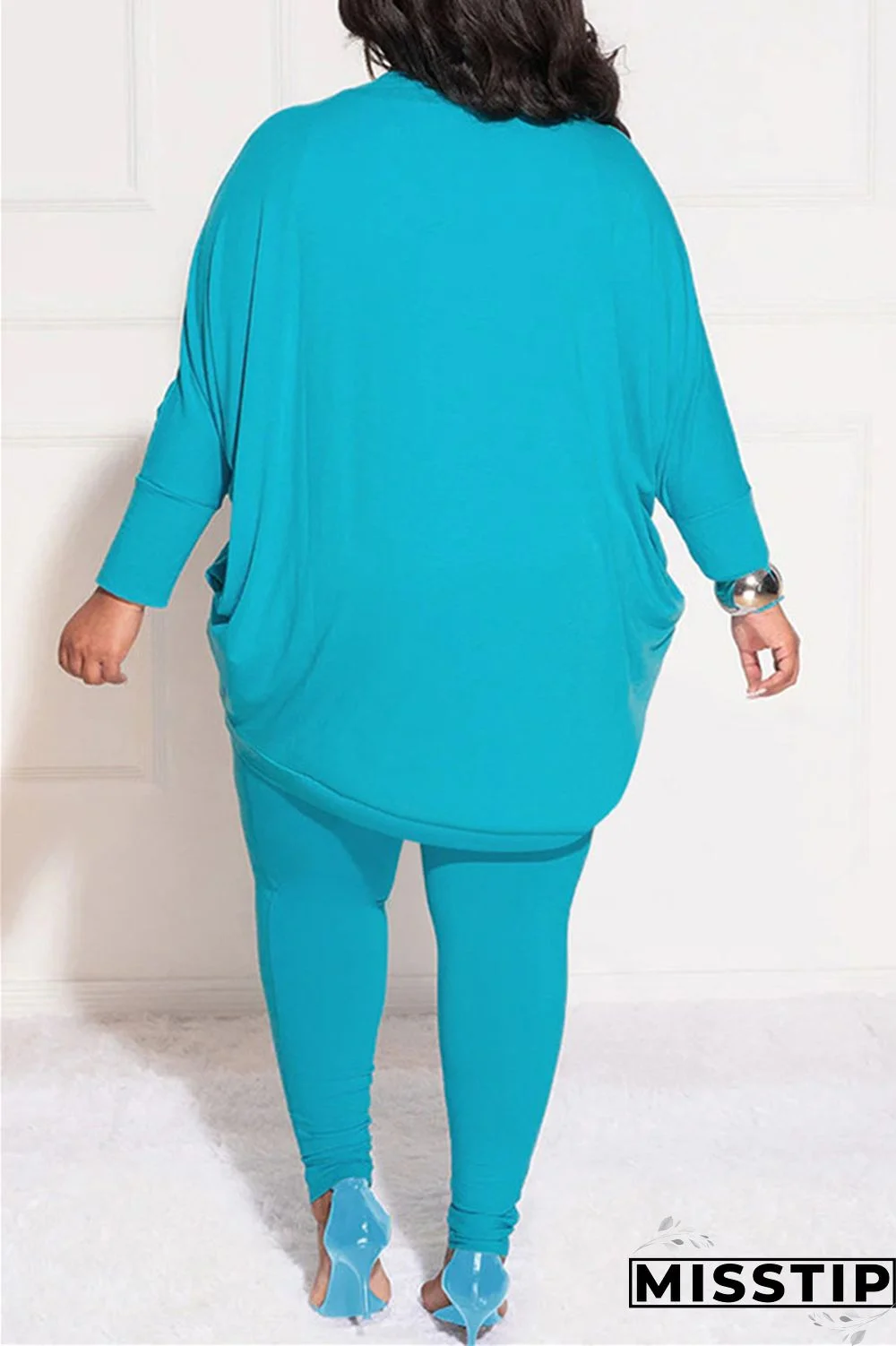 Burgundy Casual Solid Cardigan Pants Cardigan Collar Plus Size Two Pieces